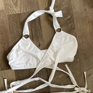 VENUS White Cross Bikini Top